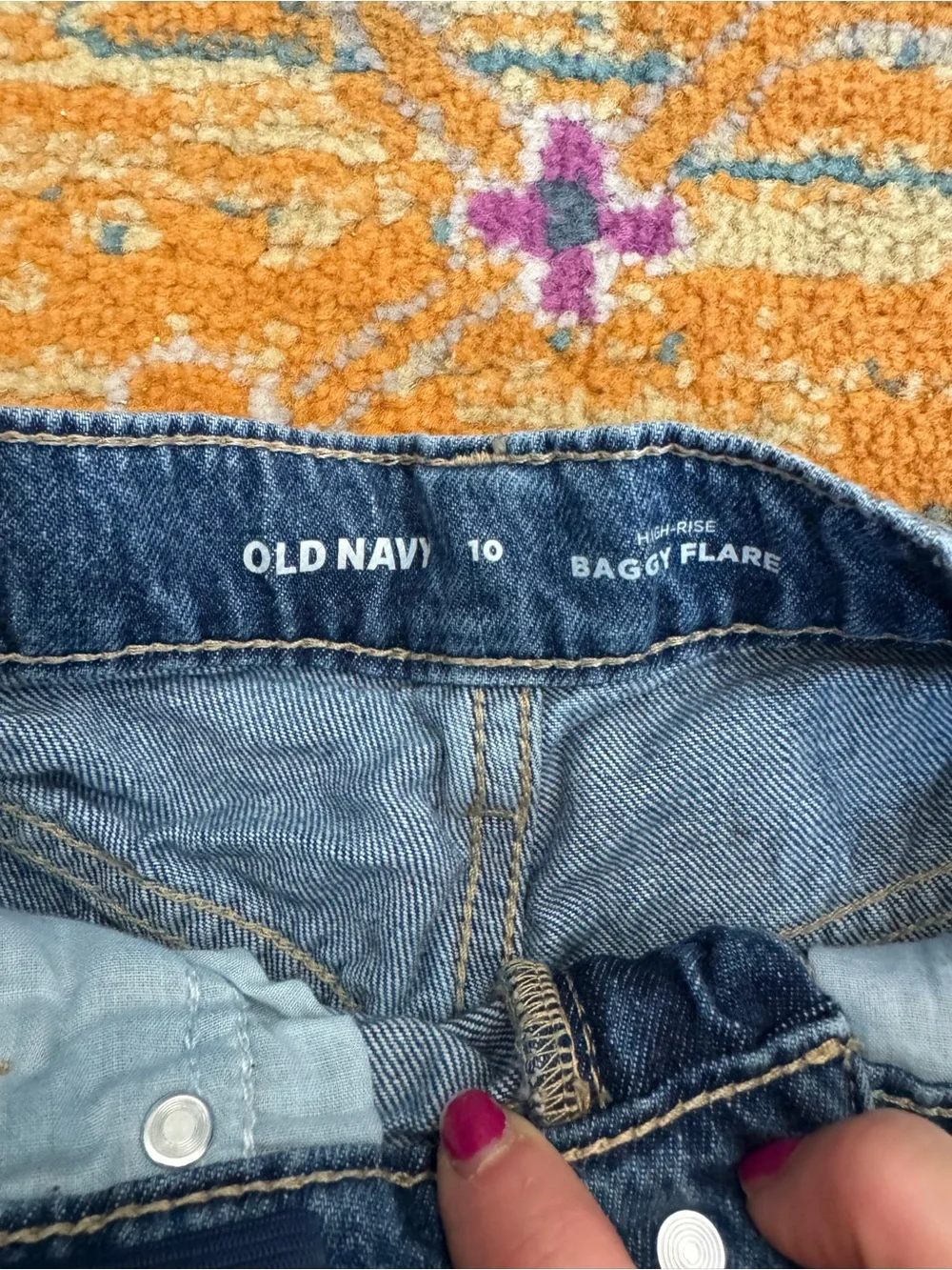 Old Navy Girls Baggy flare jeans- 10